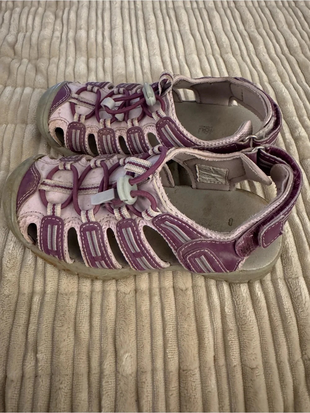Kids Pink and Purple Closed-Toe Sandals